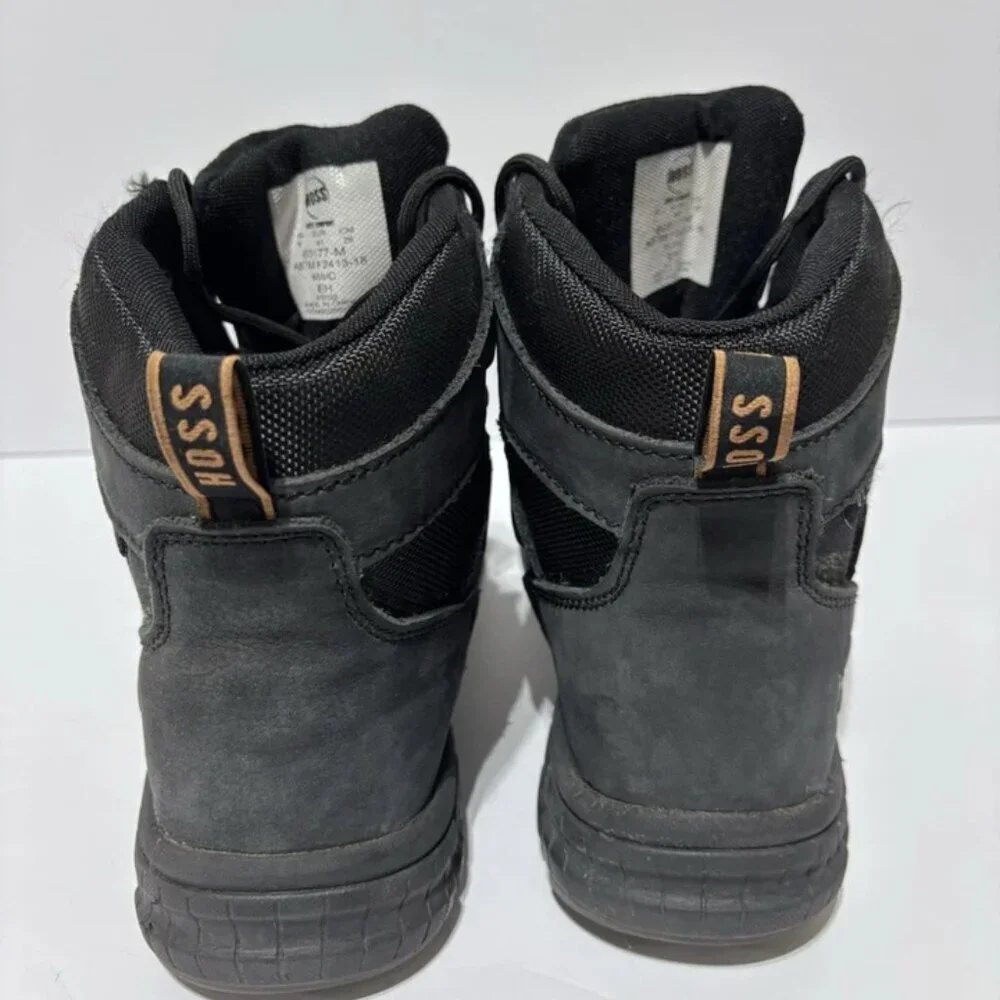 Hoss Men’s Tikaboo Black Composite Toe Work Boots, Size 8 M
